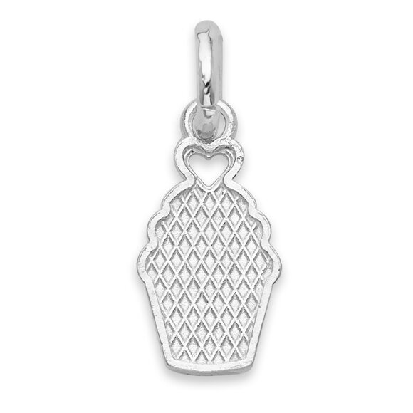 925 Sterling Silver Cupcake Charm - Birthday Jewelry Gifts for Her - Picture 5 of 6
